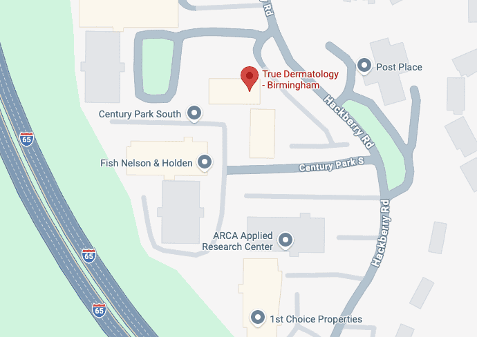 Map showing the location of Birmingham, AL