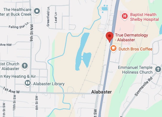 Map showing the location of Alabaster